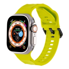 Řemínek pro Apple Watch Ultra 49mm / 46mm / 45mm / 44mm / 42mm - vlnkový - silikonový - svítivě zelený