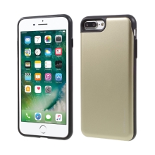 Kryt MERCURY Sky Slide pro Apple iPhone 7 / 8 - prostor pro platební karty - plastový / gumový - černý / zlatý