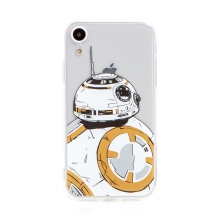 Kryt STAR WARS pro Apple iPhone Xr - BB-8 - gumový - průhledný