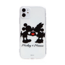 DISNEY kryt pre Apple iPhone 11 - Zamilovaní Mickey a Minnie - gumový - priehľadný