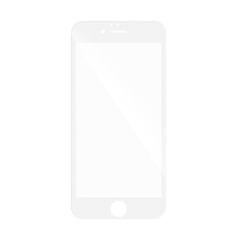 Tvrzené sklo (Tempered Glass) "5D" pro Apple iPhone 6 / 6S - 2,5D - bílý rámeček - čiré - 0,3mm