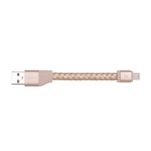 MOMAX Elite Link Pro kabel Lightning MFi certifikovaný 11cm - zlatý