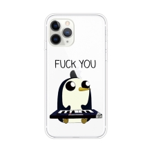 Kryt pre Apple iPhone 11 Pro - gumový - tučniak "Fuck You"