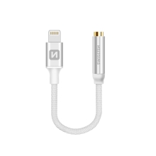 Adaptér Lightning na 3,5 mm jack - pre Apple iPhone - 15 cm - biely