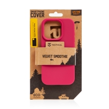 Kryt TACTICAL Velvet Smoothie pro Apple iPhone 15 Pro - příjemný na dotek - silikonový - vínový