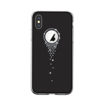 Kryt DEVIA Angel Tears pro Apple iPhone Xs Max - s kamínky - plastový - černý