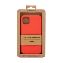 Kryt TACTICAL Velvet Smoothie pro Apple iPhone 11 - příjemný na dotek - silikonový - červený