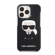 Kryt KARL LAGERFELD pro Apple iPhone 13 Pro - plastový / gumový - černý