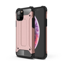 Kryt pro Apple iPhone 11 Pro Max - odolný - plastový / gumový - Rose Gold růžový