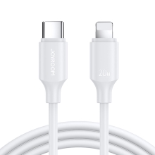 Synchronizačný a nabíjací kábel JOYROOM USB-C / Lightning - 20 W - biely - 1 m