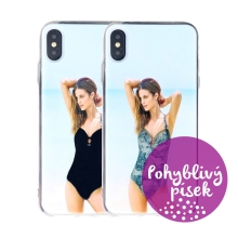 Kryt pro Apple iPhone Xs Max - gumový - pohyblivý písek - sexy Barbara