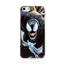 Kryt MARVEL pre Apple iPhone 5 / 5S / SE - Venom - gumový - čierny