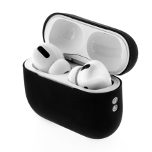 Puzdro pre Apple AirPods Pro (2022) / AirPods Pro - Karabínka - Silikónové - Čierne