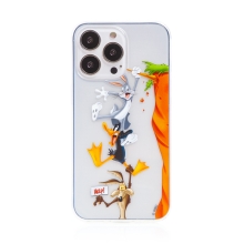 Kryt LOONEY TUNES pro Apple iPhone 13 Pro Max - Bugs, Duffy a Vilda Kojot - průhledný