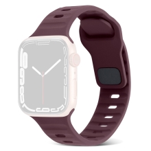 Řemínek pro Apple Watch Ultra 49mm / 46mm / 45mm / 44mm / 42mm - vroubkovaný - silikonový - vínový