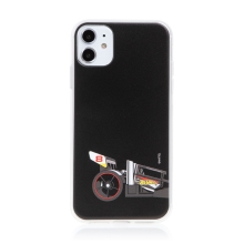 Kryt HOT WHEELS - pro Apple iPhone 11 - gumový - formule - černý