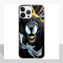 Kryt MARVEL pre Apple iPhone 12 / 12 Pro - Venom - gumový - čierny