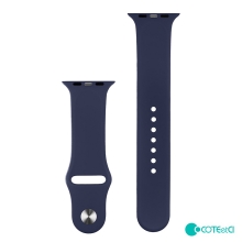 Řemínek COTEetCI pro Apple Watch Ultra 49mm / 46mm / 45mm / 44mm / 42mm - velikost M / L - silikonový - tmavě modrý