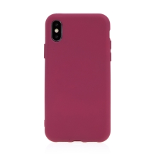 Kryt pre Apple iPhone X / Xs - príjemný na dotyk - silikónový - bordový