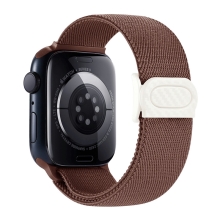 Řemínek pro Apple Watch Ultra 49mm / 46mm / 45mm / 44mm / 42mm - pružný nylonový - hnědý