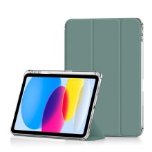 Puzdro pre Apple iPad 10 (10,9") - smart sleep - priehradka na ceruzku - gumový rám - lesná zelená