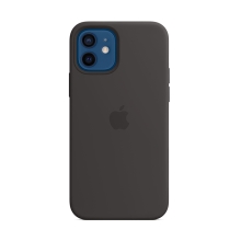 Originální kryt pro Apple iPhone 12 / 12 Pro - silikonový - černý