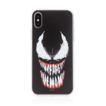 Kryt MARVEL pre Apple iPhone X / Xs - Venom - gumový - čierny