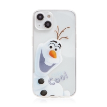 Kryt DISNEY pro Apple iPhone 13 - Ledové království - sněhulák Olaf - gumový - průhledný