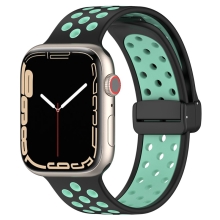 Řemínek pro Apple Watch Ultra 49mm / 46mm / 45mm / 44mm / 42mm - sportovní - silikonový - černý / modrý