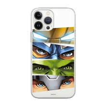 Kryt MARVEL pre Apple iPhone 12 / 12 Pro - Avengers - gumový - priehľadný