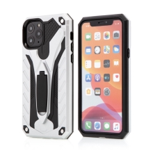 Kryt pro Apple iPhone 11 Pro - odolný - plast / guma - stojánek - stříbrný