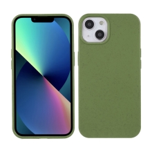 Kryt pro Apple iPhone 13 mini - slaměné kousky - gumový - olivově zelený