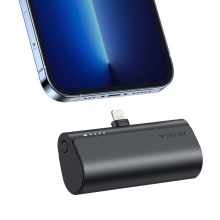 Externí baterie / mini power bank VEGER - 5000 mAh - 20W - Lightning - černá