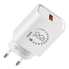 Nabíjačka / napájací adaptér EÚ BALENIE:ME - USB-A - 18W - biela