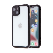 Kryt pro Apple iPhone 13 - 360° ochrana - magnetické uchycení - skleněný / kovový - černý