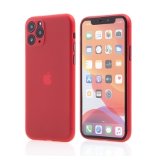 Kryt pre Apple iPhone 11 Pro Max - s ochranným sklom fotoaparátu - plastový - červený