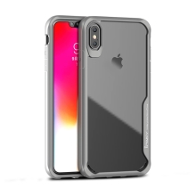 Kryt IPAKY pro Apple iPhone Xs Max - plastový / gumový - průhledný / šedý