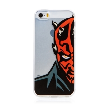 Kryt STAR WARS pre Apple iPhone 5 / 5S / SE - Darth Maul - gumový - priehľadný