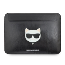 Pouzdro KARL LAGERFELD pro Apple MacBook 16" - hlava Choupette - umělá kůže - černé