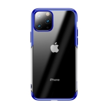 Kryt BASEUS Shining pre Apple iPhone 11 Pro Max - gumový - pokovovaný - transparentný / modrý