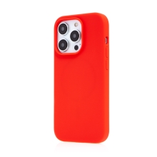 Kryt pro Apple iPhone 14 Pro - silikonový - podpora MagSafe - červený