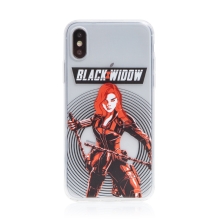 Kryt MARVEL pro Apple iPhone X / Xs - Black Widow - gumový - černý
