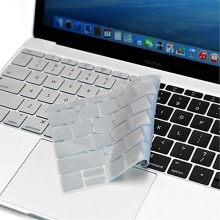 Kryt klávesnice ENKAY pro Apple MacBook 12 / Pro 13 (2016) bez Touch baru - silikonový - stříbrný - US verze