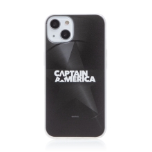 Kryt MARVEL pro Apple iPhone 13 - Kapitán Amerika - gumový - černý