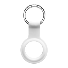 Kryt / obal DEVIA pro Apple AirTag - kovový kroužek - silikonový - bílý