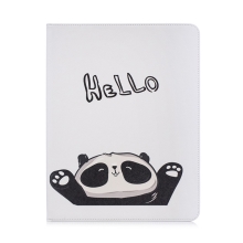 Pouzdro pro Apple iPad Pro 12,9" (2018) - stojánek - umělá kůže - panda "Hello"