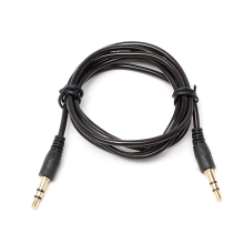 Propojovací audio kabel 3,5mm jack - samec / samec 3 pin - 1m - černý