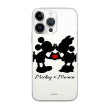 Kryt DISNEY pro Apple iPhone 14 Pro Max - zamilovaní Mickey a Minnie - gumový - průhledný