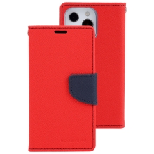 MERCURY Fancy Diary puzdro pre Apple iPhone 14 Pro - umelá koža - červené