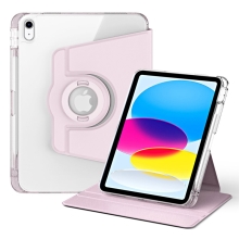 Pouzdro pro Apple iPad 10 (10,9") 2022 - otočné - slot pro Pencil - umělá kůže / gumové - růžové